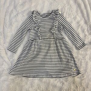 Petit Bateau Blacn and White Striped Dress